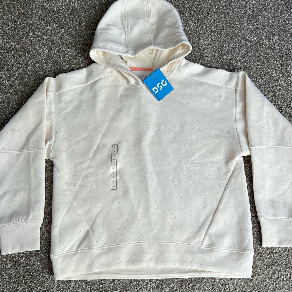 DSG Off-White Speckled Hoodie for Men